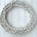 18″ Natural Grapevine Wreath – American Wreaths - Starlight White GLITTER