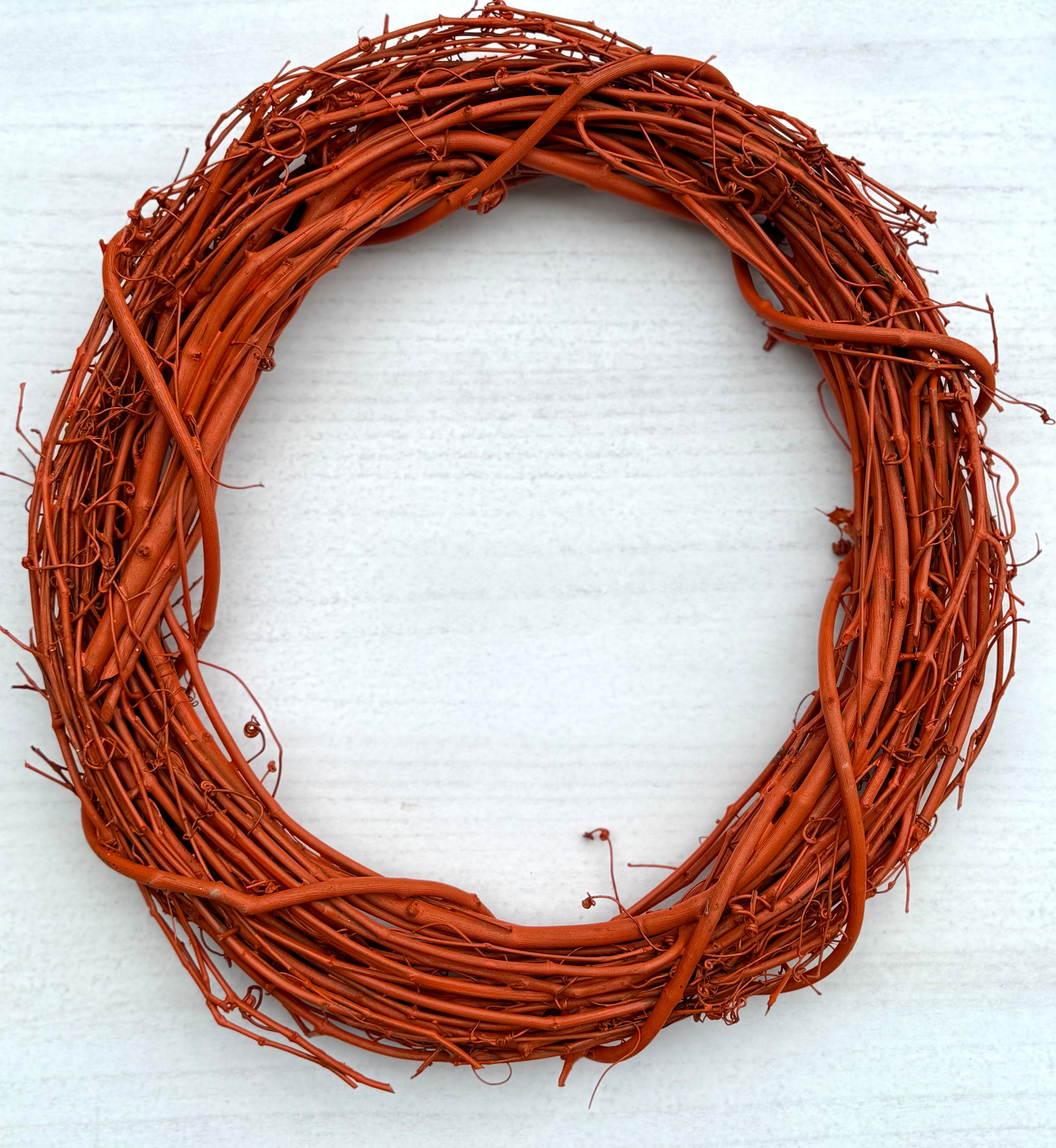 18″ Natural Grapevine Wreath – American Wreaths - Orange