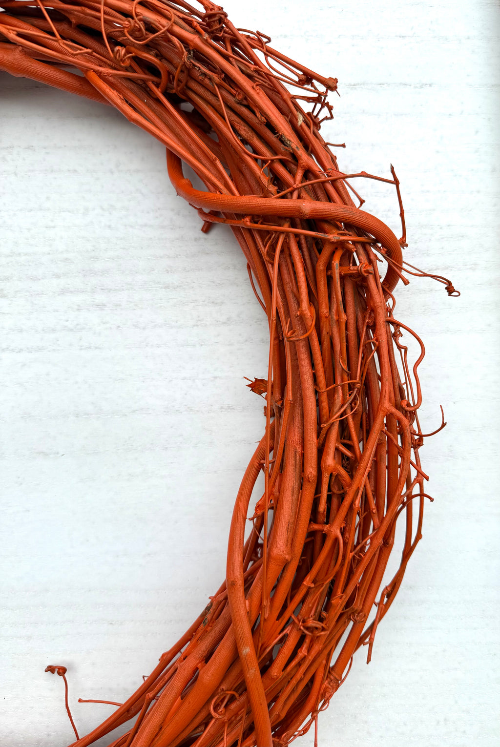 18″ Natural Grapevine Wreath – American Wreaths - Orange