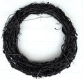 18″ Natural Grapevine Wreath – American Wreaths - Black GLITTER