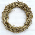 18″ Natural Grapevine Wreath – American Wreaths - Gold GLITTER